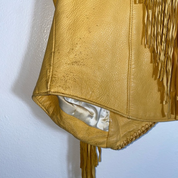 Vintage Diamond Leathers western twisted fringe beaded vest - Picture 14 of 15